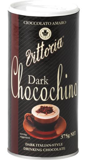 Vittoria Coffee Dark Chocochino Italian Style Drinking Chocolate (375g)