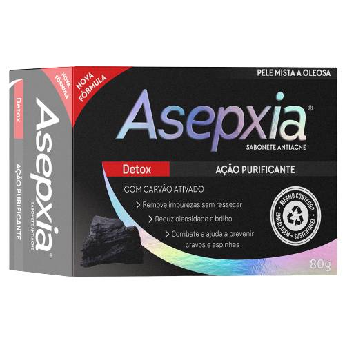 Asepxia sabonete barra detox (80g)