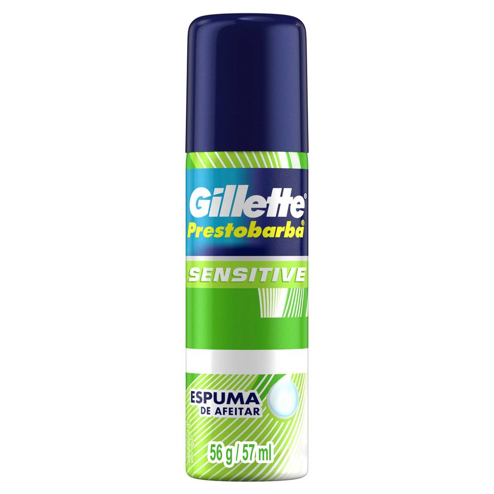 Gillette espuma de afeitar piel sensible prestobarba