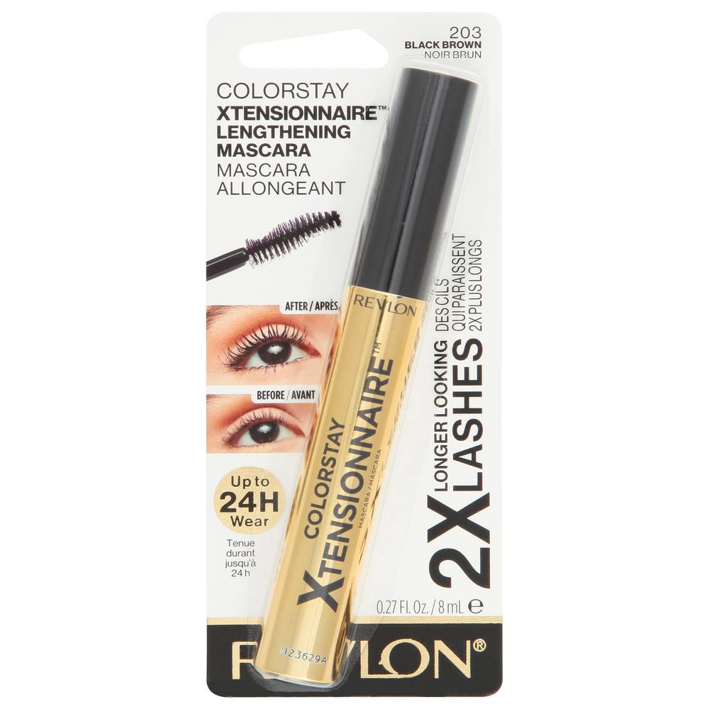 Revlon Colorstay Lengthening Mascara, 203 Black Brown (0.27 fl oz)