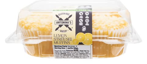 Antonina's Gluten Free Bakery Lemon Streusel Muffins 4 Pack