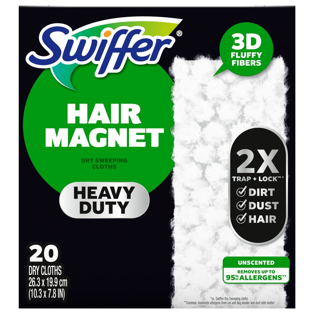 Swiffer Heavy Duty Dry Sweeping Cloths, 10.3x7.8 in (20 ct)
