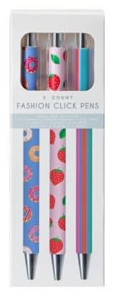 Fashion Click Pens 3-Count Gray