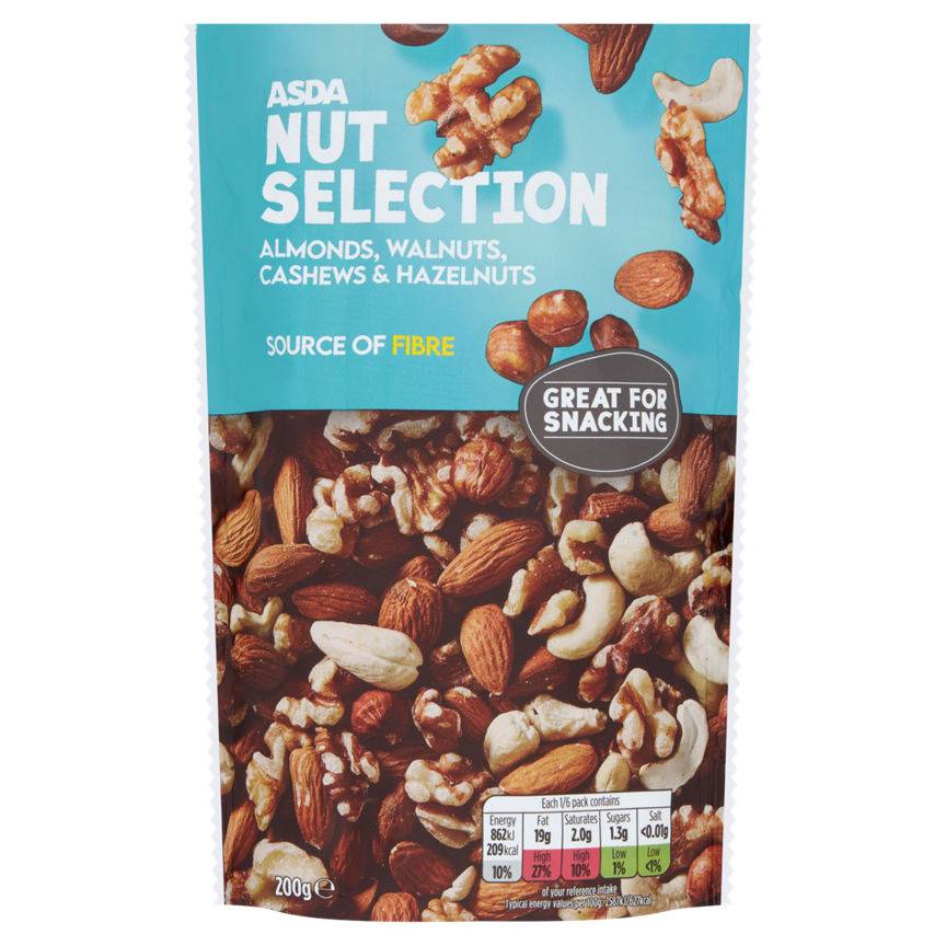 ASDA Almonds Walnuts Cashews & Hazelnuts Nut Selection