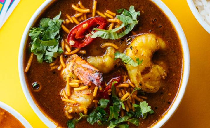 Masala Prawn Curry + rice