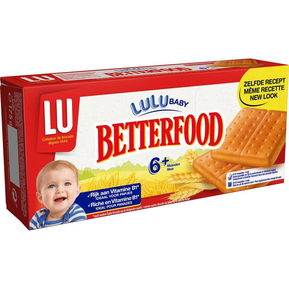 LU LuLu Betterfood Baby Biscuits Dès 6 Mois Et Plus 175 g