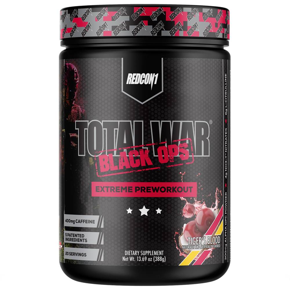 Total War Black Ops Pre Workout Powder, Tiger's Blood (13.69 oz)