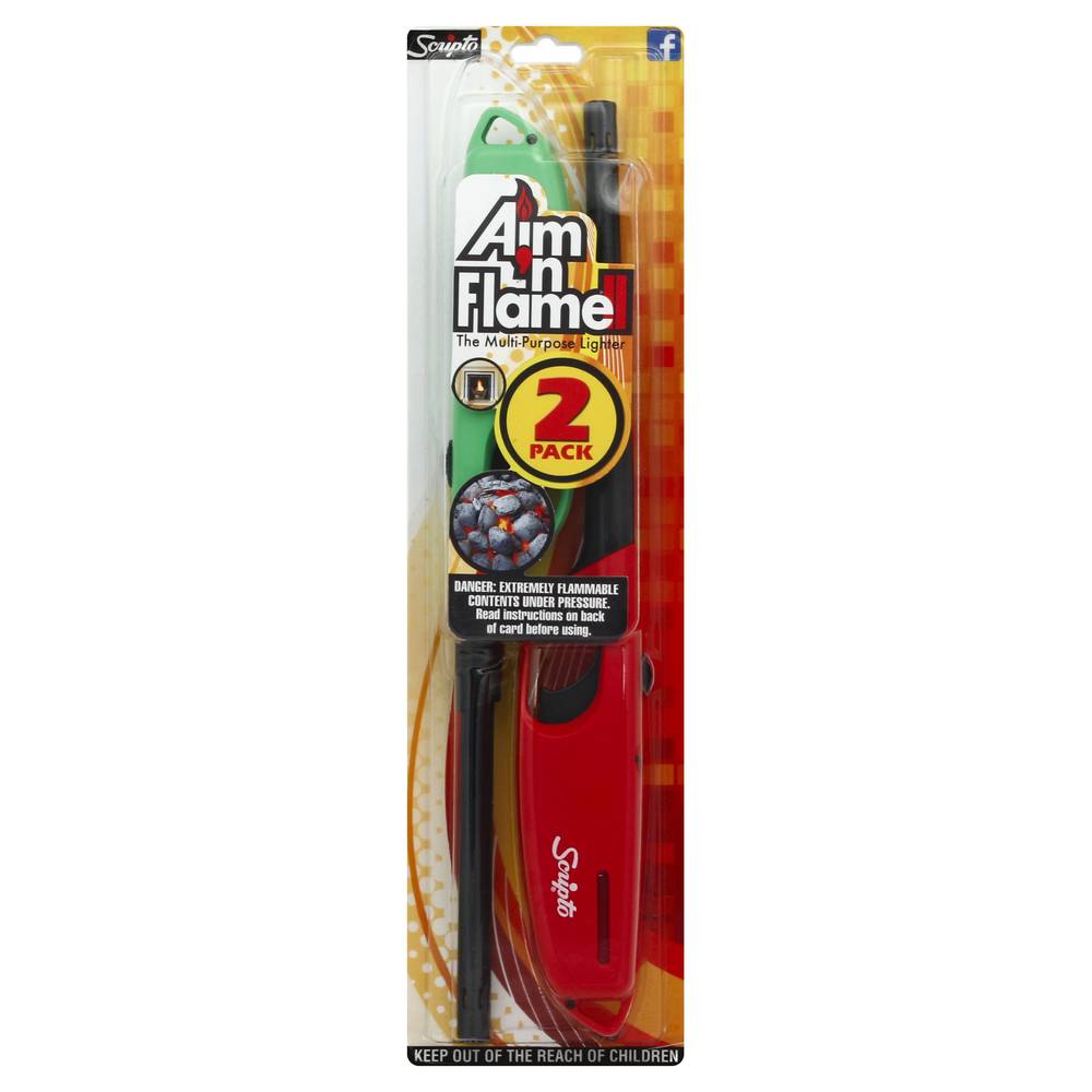 Scripto Aim in Flame Multi-Purpose Lighter (2 ct)