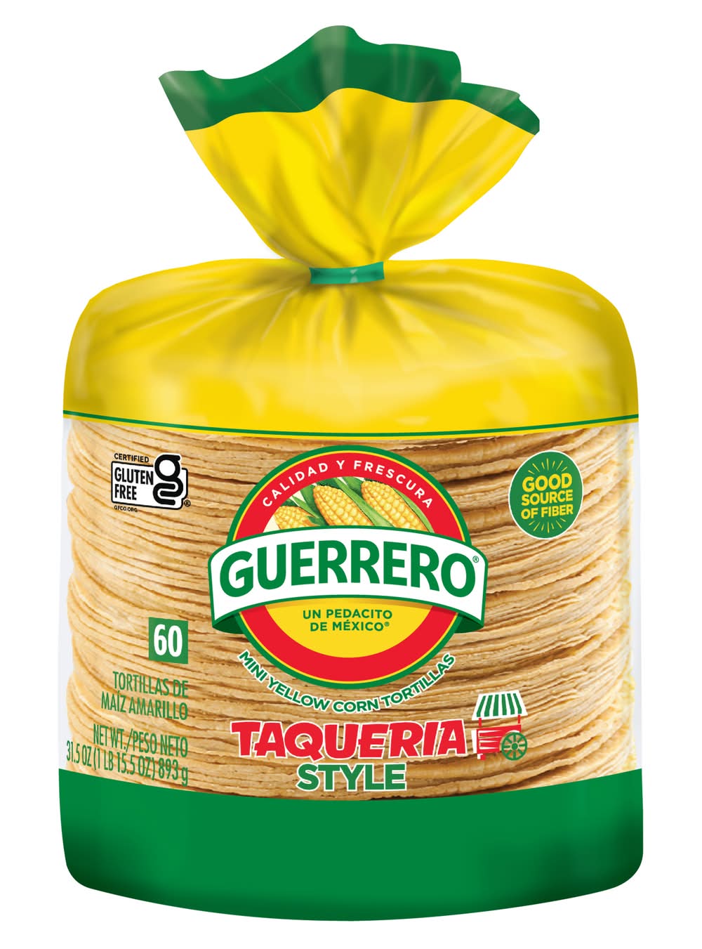 Guerrero Taqueria Style Mini Yellow Corn Tortillas (31.5 oz, 60 ct)