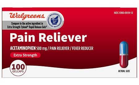 Walgreens Extra Strength Pain Reliever Gelcaps