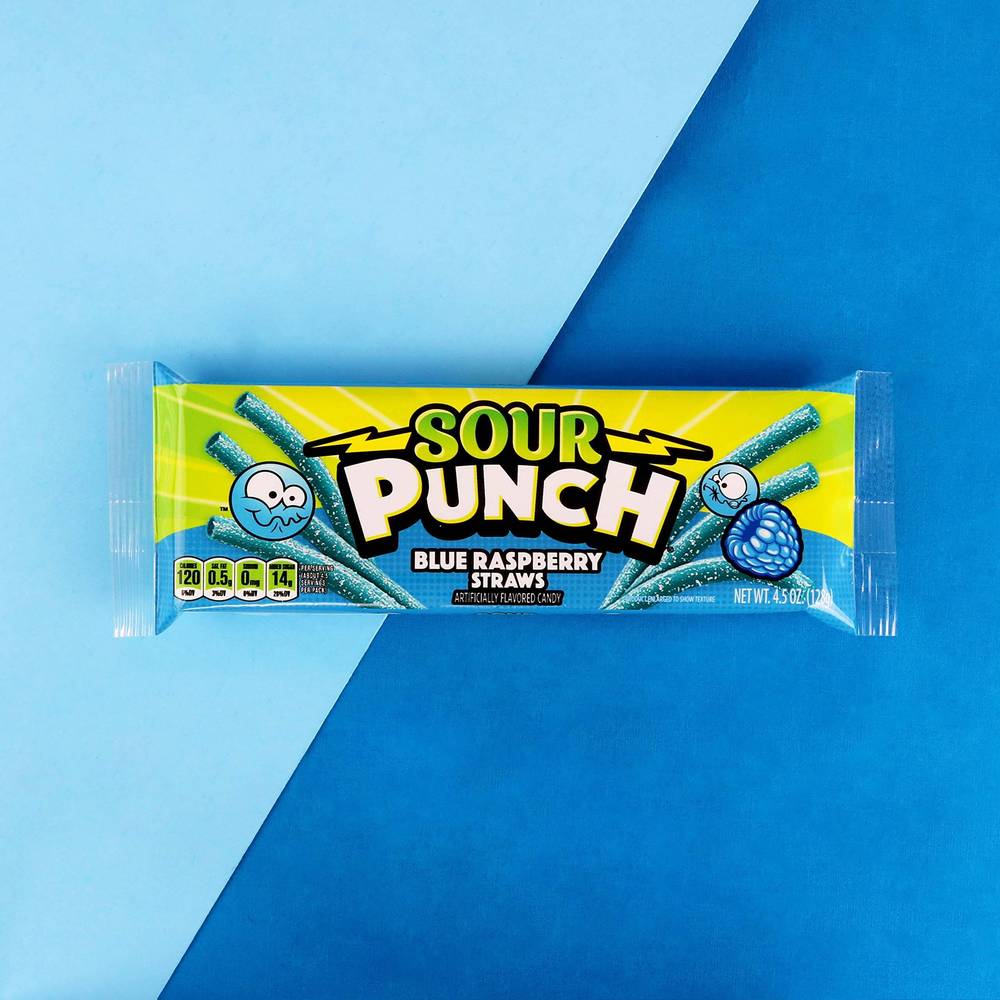 Sour Punch Blue Raspberry Straws (4.5oz)