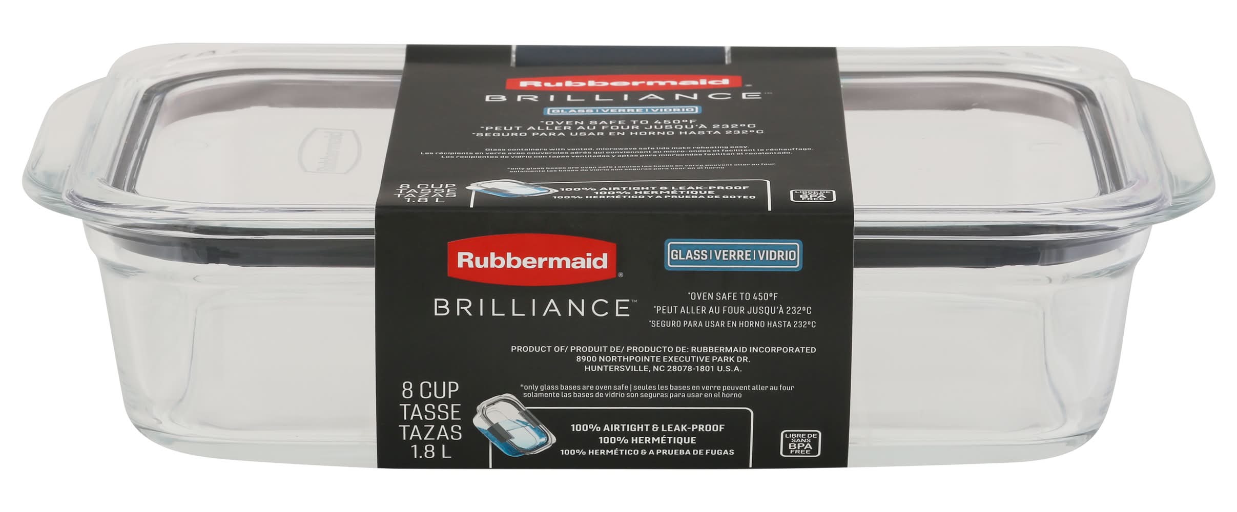 Rubbermaid Brilliance Glass Container