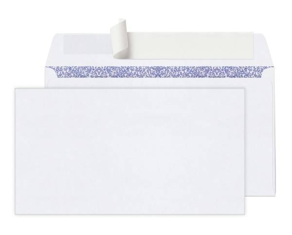 Office Depot Clean Seal Security Envelopes, White (100 ct)