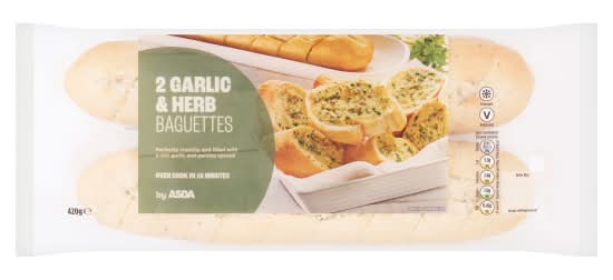 ASDA Garlic & Herb Baguettes (2 pack)