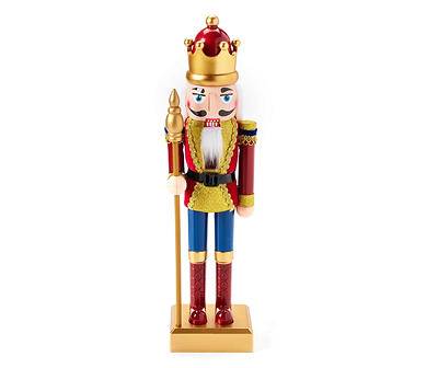 15.5" Red, Gold & Blue Traditional Nutcracker