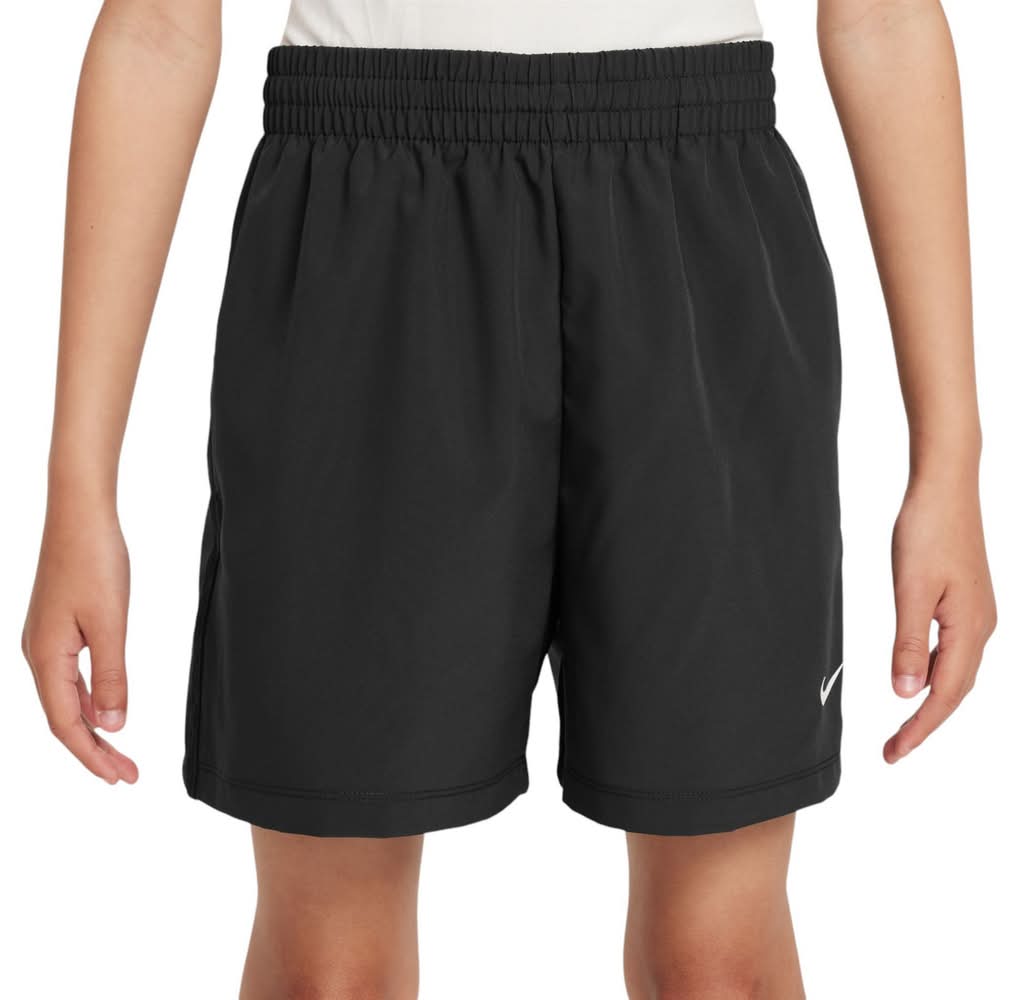 Nike Kids' Multi Dri-FIT Woven 4” Shorts (Black/White, XL)