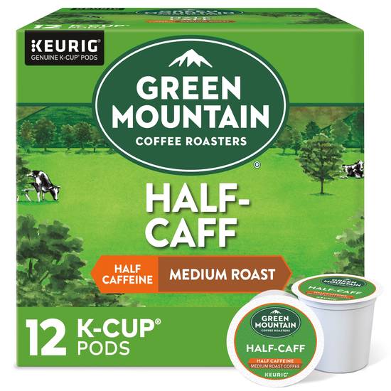 Green Mountain Coffee Roasters Half-Caff Medium Roast K-Cups, 12 CT