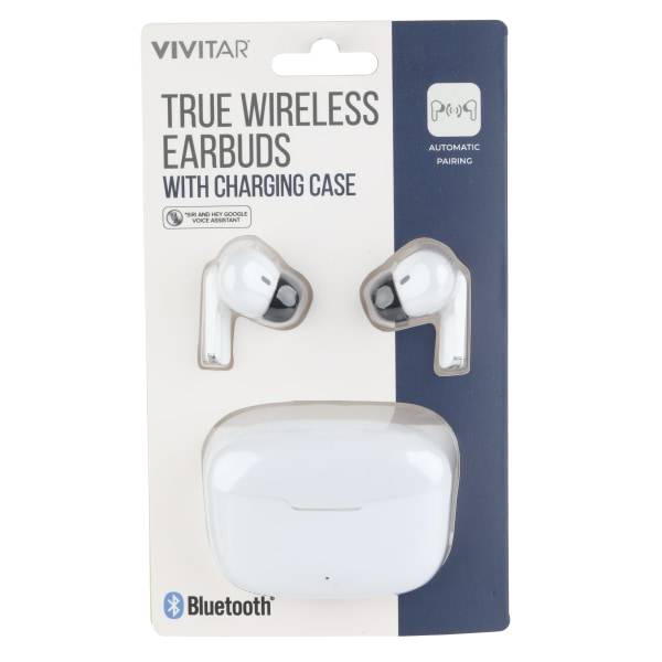 Vivitar True Wireless Earbuds, White