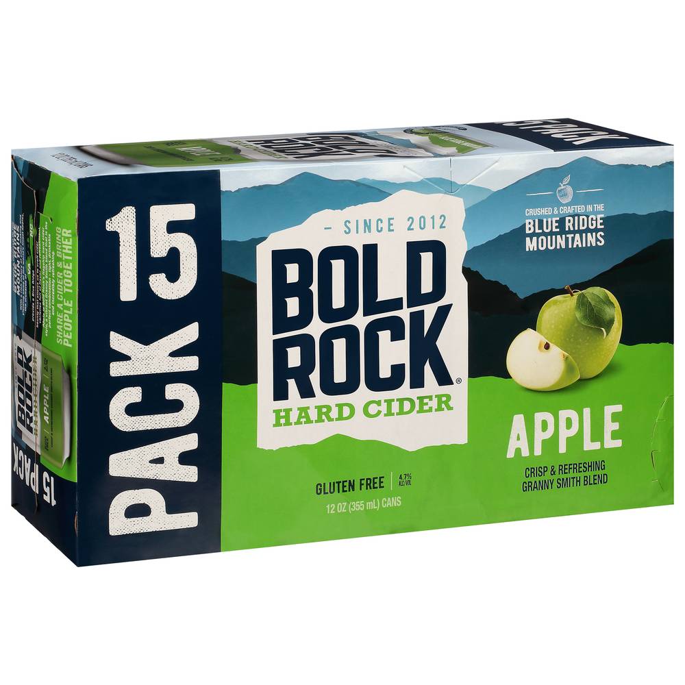 Bold Rock Apple Hard Cider (15 ct, 12 oz)