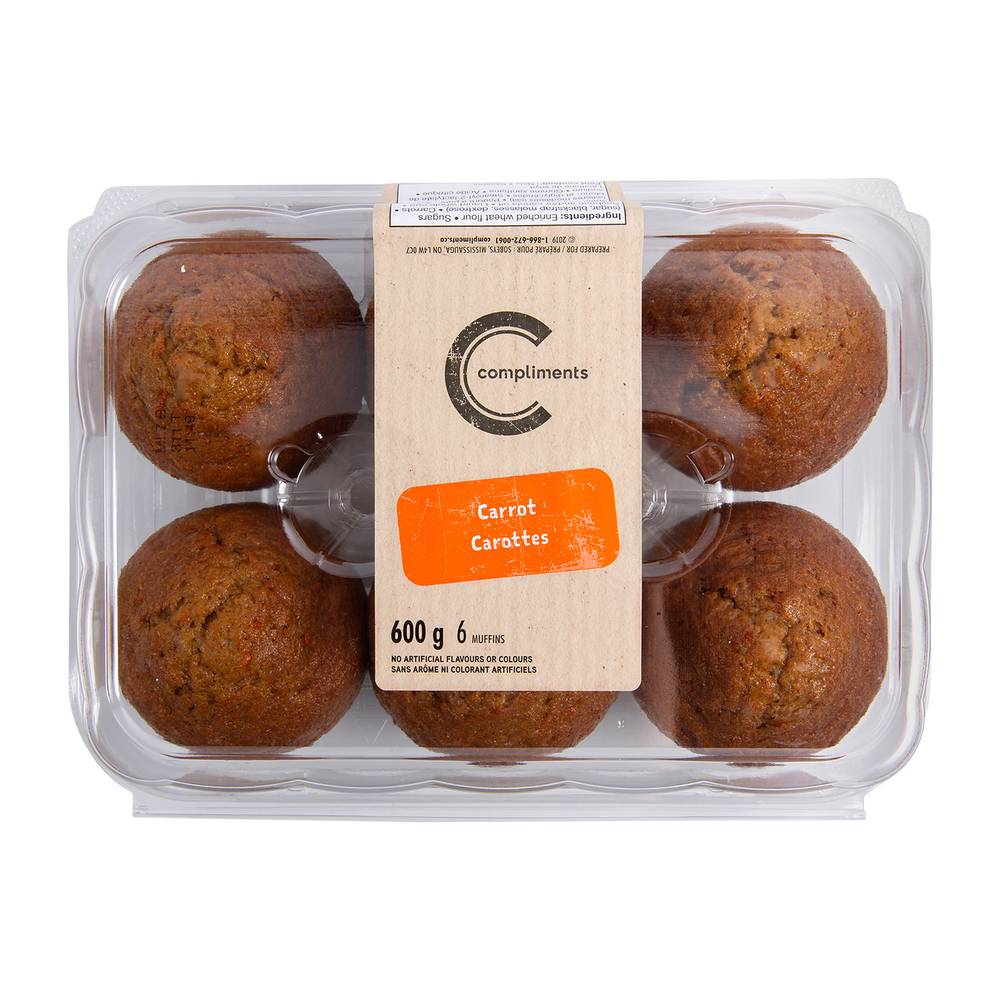 Compliments Muffins Carrot 600 g