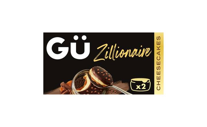 Gu Zillionaires' Chocolate & Salted Caramel Cheesecake Desserts 2 x 91.5g (389197)