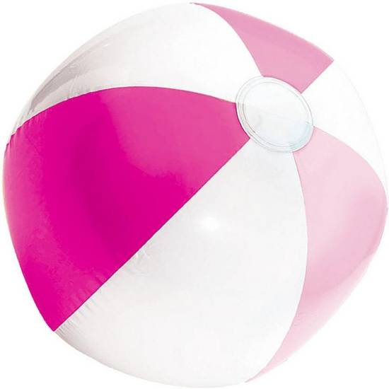 Pink White Beach Ball, 13in