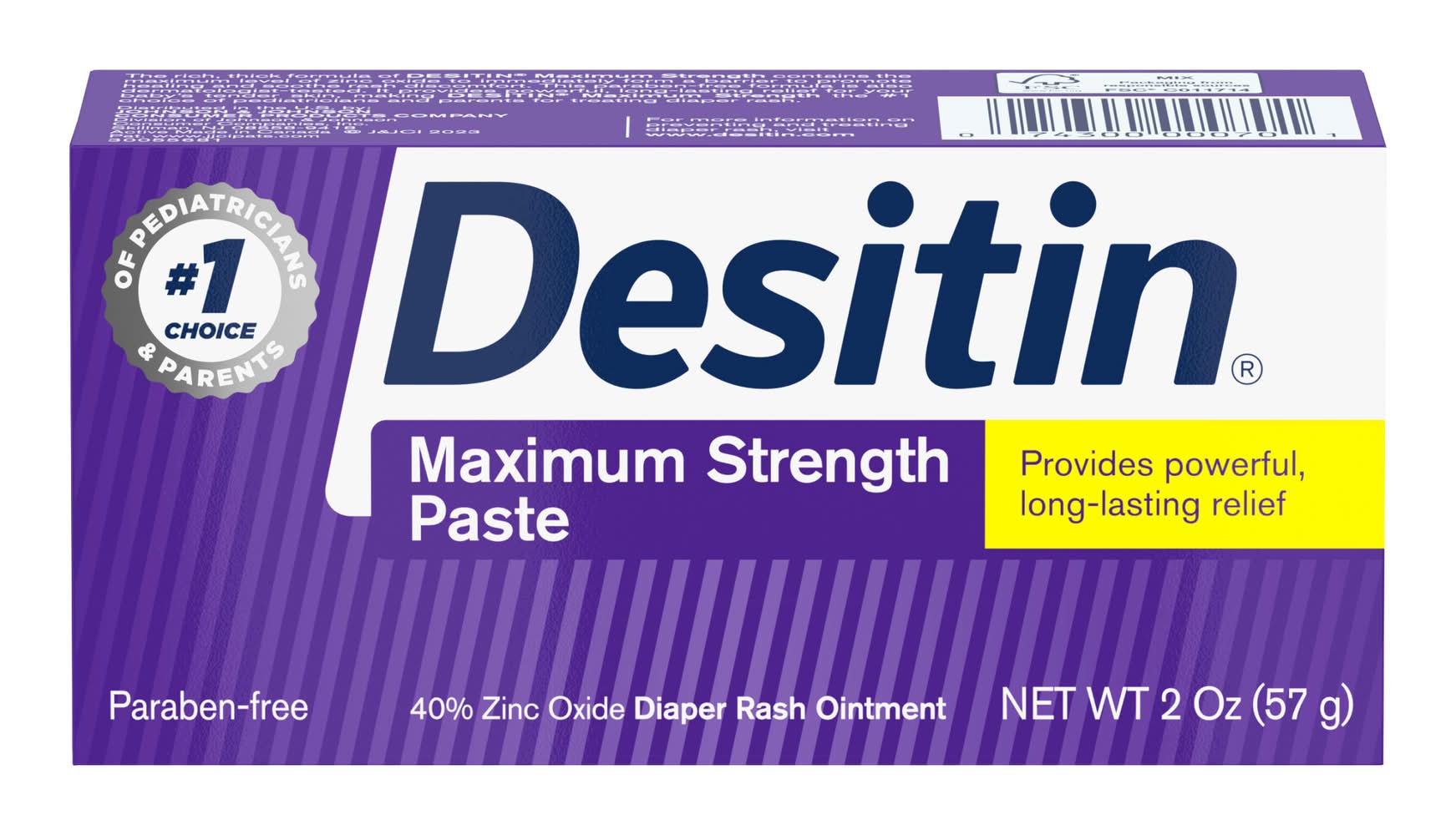 Desitin Maximum Strength Zinc Oxide Diaper Rash Paste (2 oz)