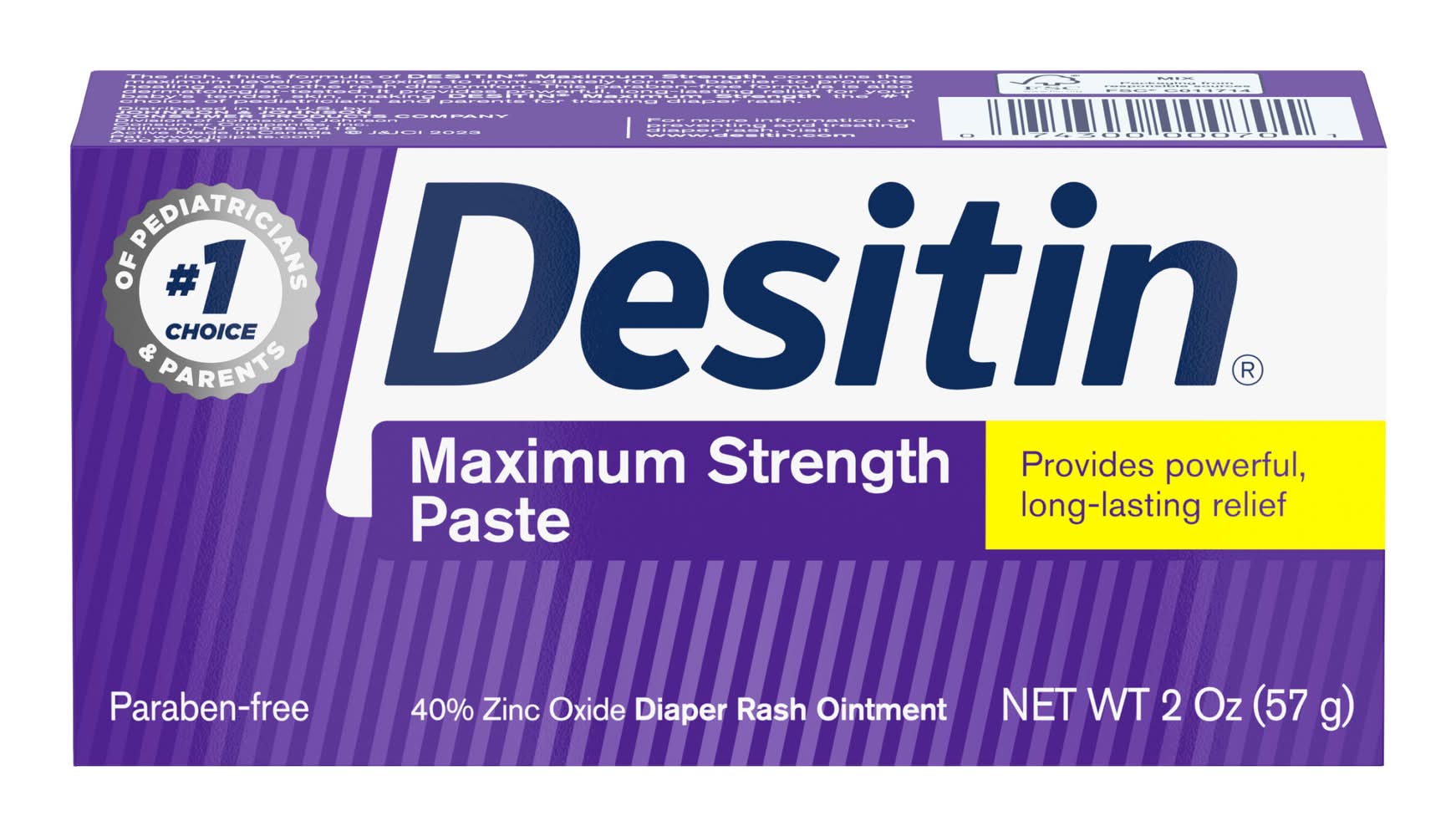 Desitin Maximum Strength Zinc Oxide Diaper Rash Paste (2 oz)