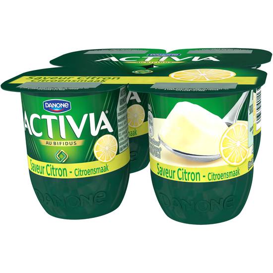 Danone - Activia au bifidus yaourt saveur citron (4 pièces)