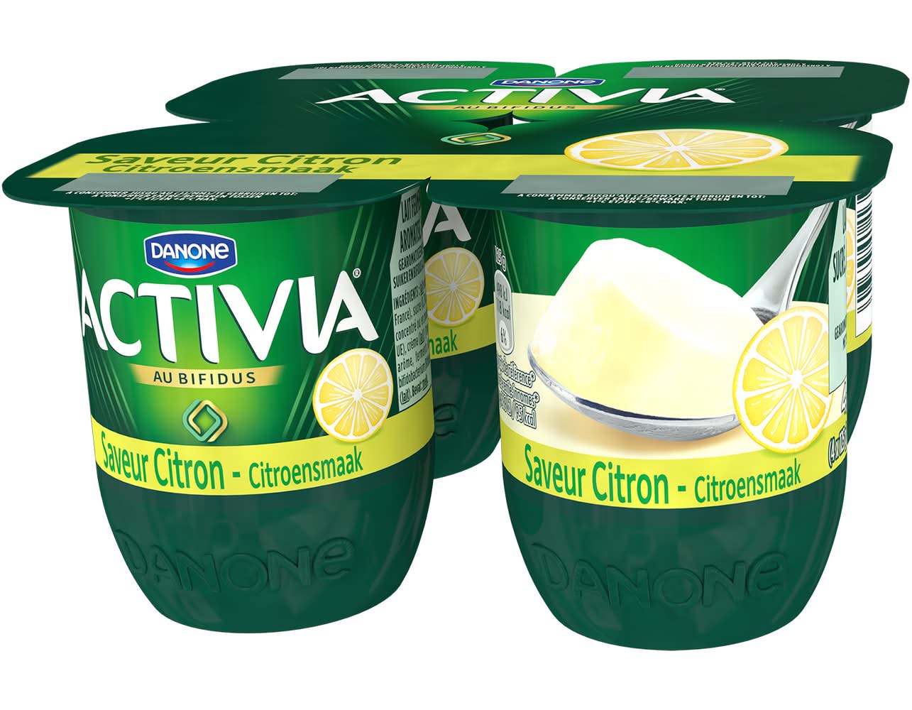 Danone - Activia au bifidus yaourt saveur citron (500g)