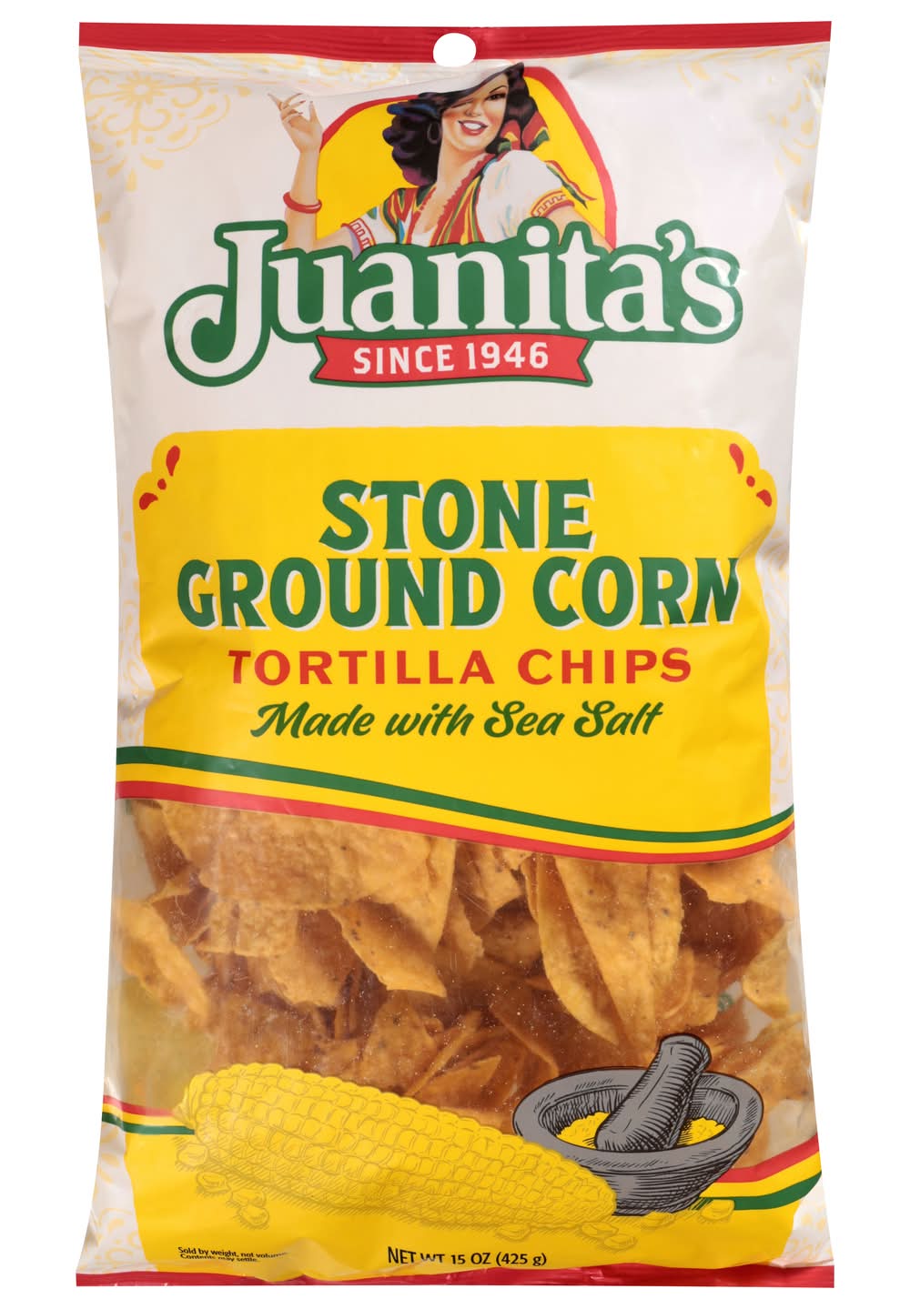 Juanita's Foods Tortilla Chips, Stone Ground Corn (15 oz)