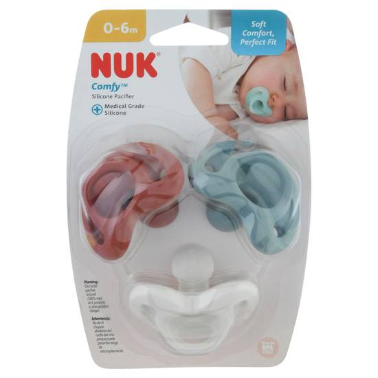 Nuk Comfy 0-6 Months Silicone Pacifier (3 ct)