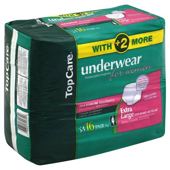 Top Care Underwear For Women Extra Large Maximum Absorbency (16 ct)