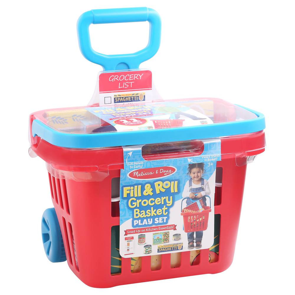 Melissa & Doug Fill & Roll Grocery Basket Play Set (2.2 lbs)