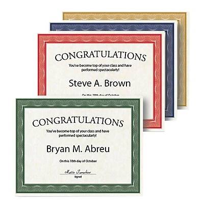 Geographics Traditional Graduation Certificates, 8.5 x 11, Multicolor, 40/Pack (48669)