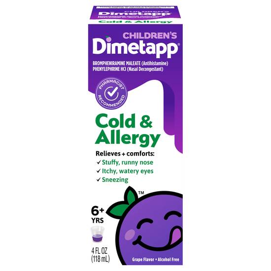 Dimetapp Children's Cold & Allergy Relief Grape Flavor (4 fl oz)