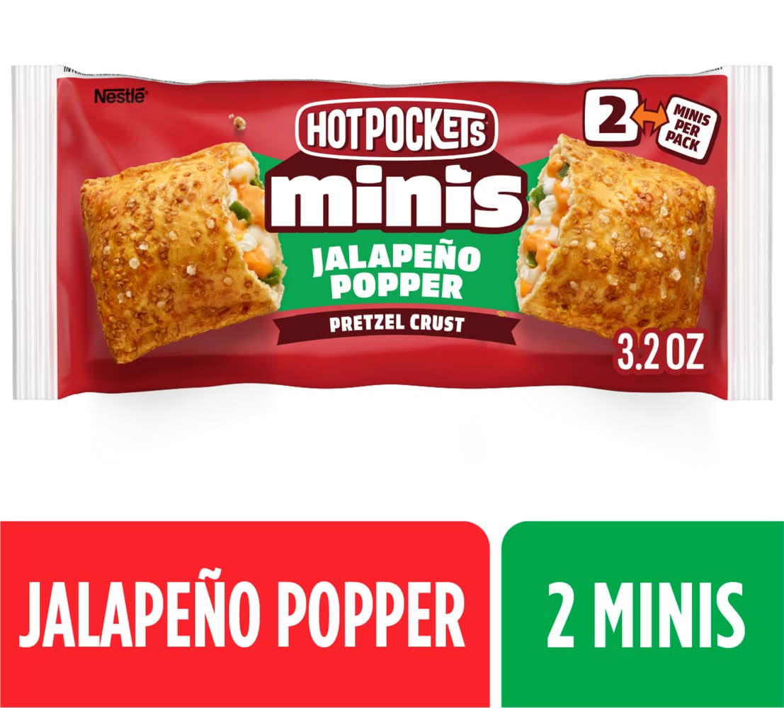 Hot Pockets Minis Pretzel Crust, Jalapeno Popper (3.2 oz, 2 ct)