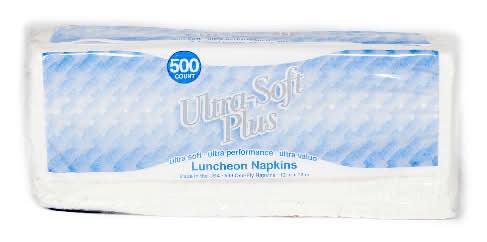 Ultra-Soft Plus Luncheon Napkins, White (500 ct)