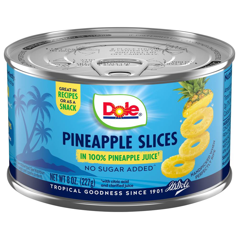 Dole Pineapple Slices in 100% Juice (8 oz)