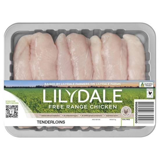 Lilydale Free Range Chicken Tenderloins 500g