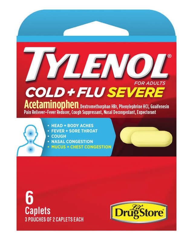 Tylenol Cold Flu Severe Tablets 6-Count