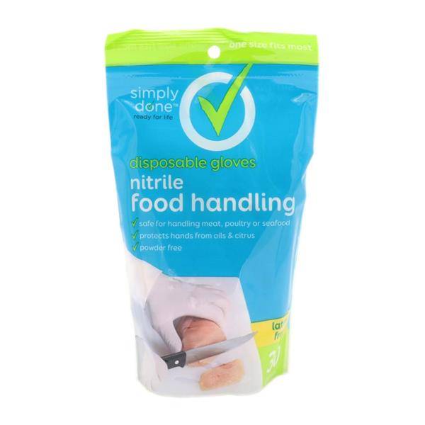 Simply Done Nitrile Food Handling Disposable Gloves