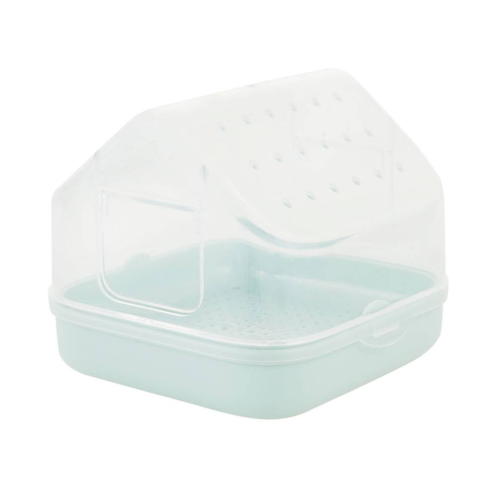 Full Cheeks Small Pet Quick Clean Dust Bath, Light Blue