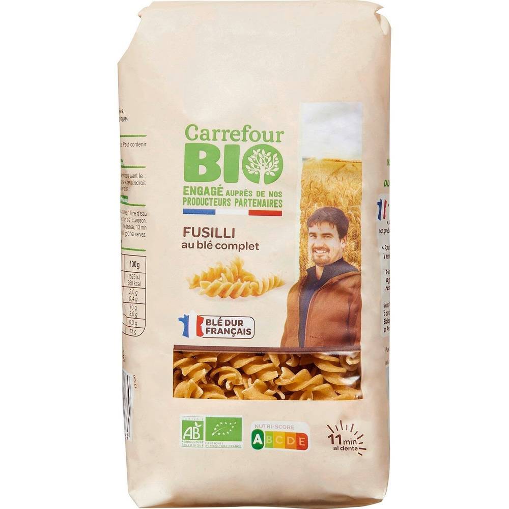 Carrefour Bio - Fusili au blé complet