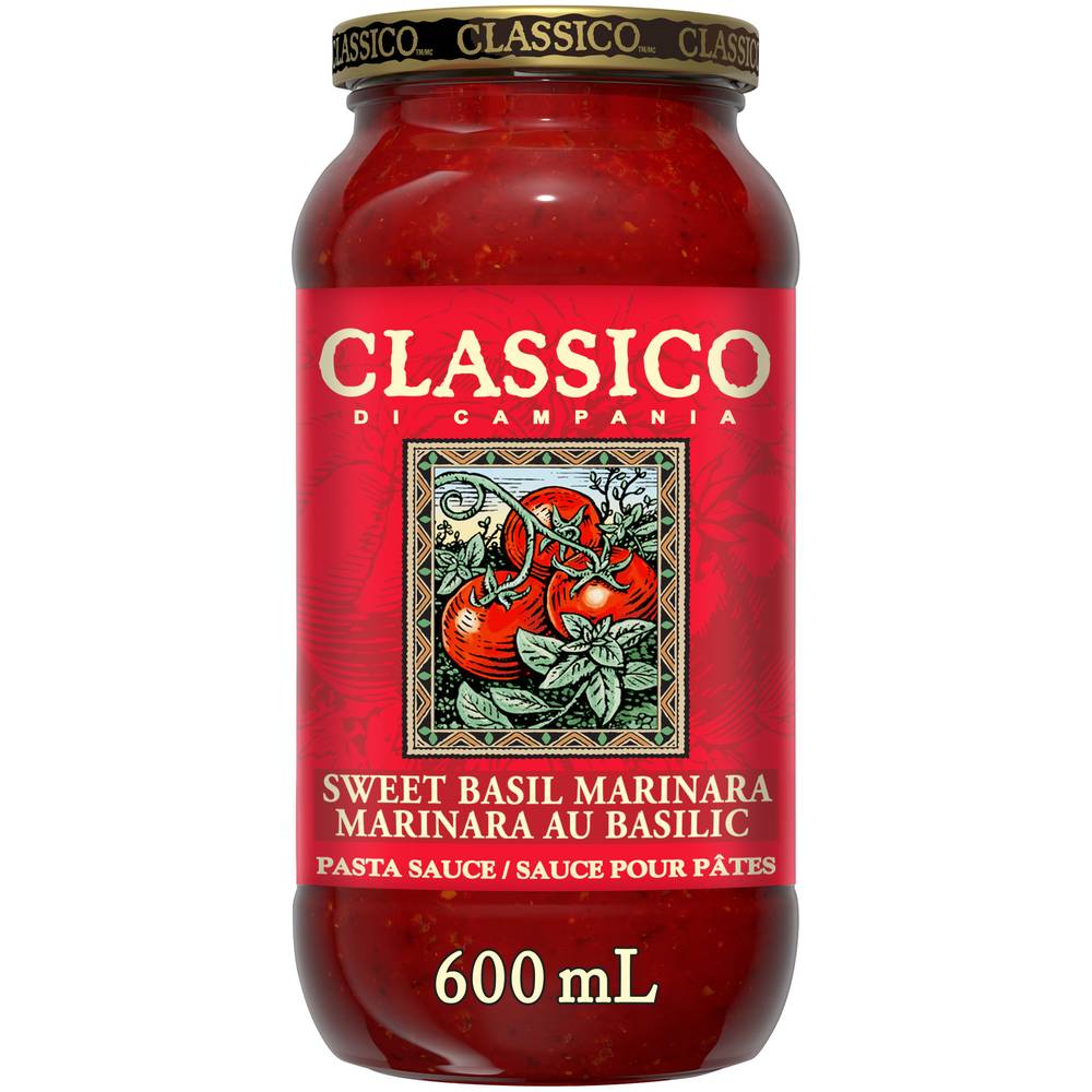 Classico Sweet Basil Marinara Pasta Sauce (650 ml)