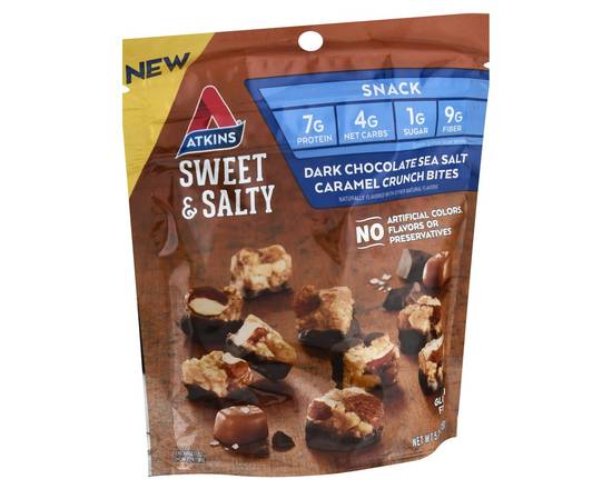Atkins · Dark Chocolate Sea Salt Caramel Crunch Bites (5.3 oz)