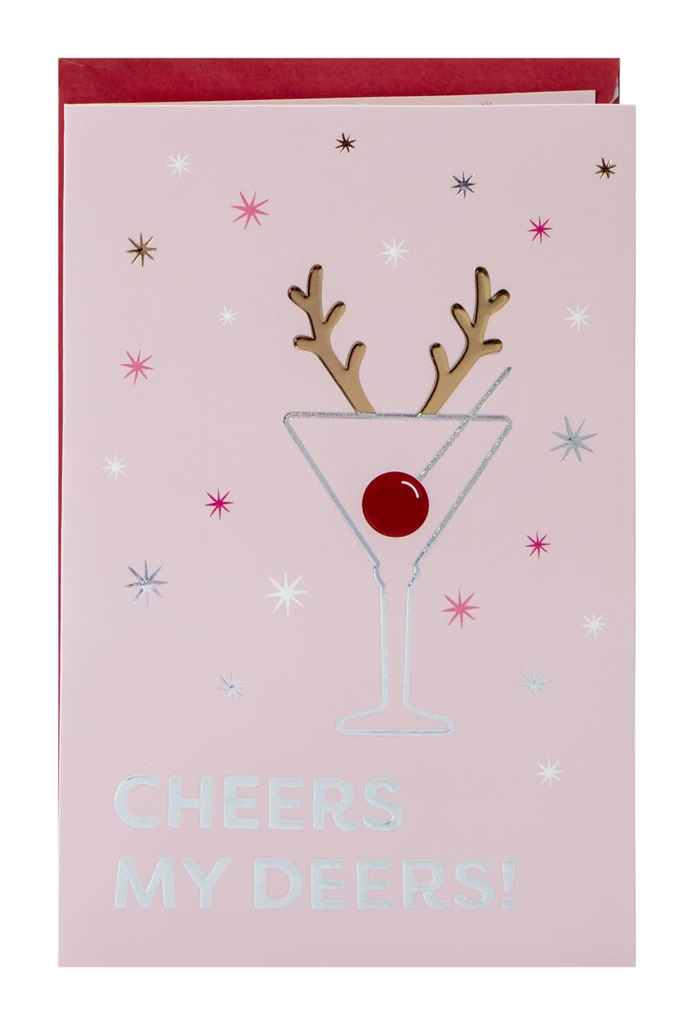 Christmas Holiday Card Martini Cheers