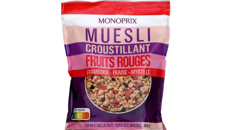 Monoprix - Pépites de céréales croustillantes aux fruits rouges (framboise, fraise, myrtille )