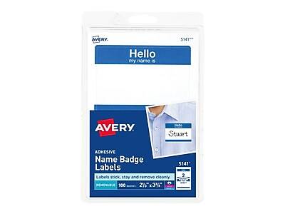 Avery Name Badge Labels