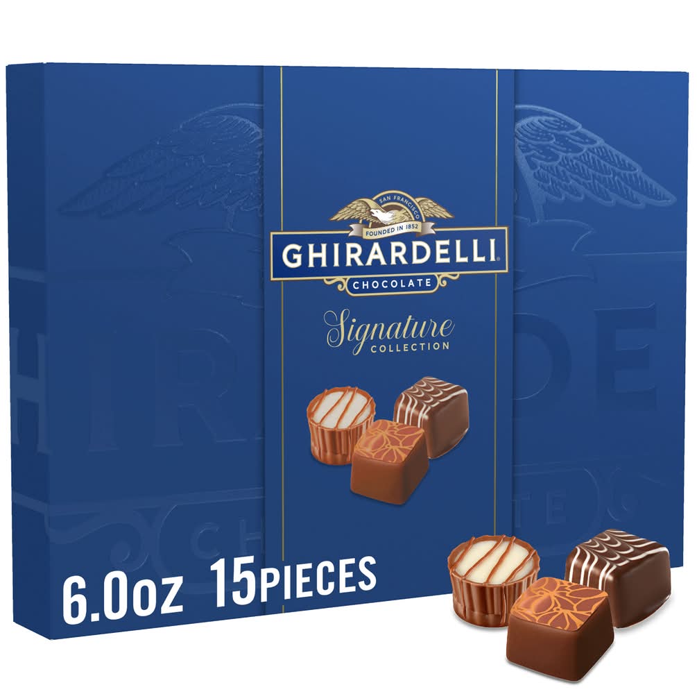 Ghirardelli Signature Collection Fine Chocolates Gift Box (6 oz, 15 ct)
